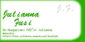 julianna fusi business card